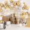 50pcs White and Gold Balloons Set – 12” Metallic Gold, White, and Confetti Latex Balloons for Birthday, Wedding, Engagement, and Anniversary Parties